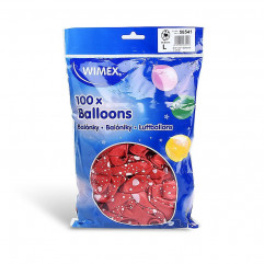 Nafukovací balónik Srdcia bielo/červený Ø30cm `L` [100 ks]