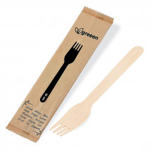 Vidlička (drevená FSC 100%) 16cm jednotlivo balená [100 ks]