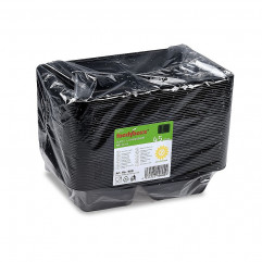 Menu misa (PP) Foodyboxx extra-pevná 2dielna čierna 227 x 178 x 49 mm [50 ks]