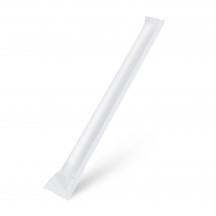 Slamka papierová biela `JUMBO` Ø12mm x 23cm jednotlivo balená [100 ks]