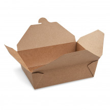 Food box (PAP/PE) nepremastiteľný kraft `L` 195 x 140 x 65 mm 1800ml [50 ks]