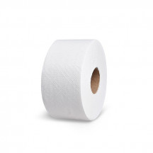 Toaletný papier (FSC Mix) 2vrstvý biely `JUMBO` Ø18cm 100m 445 útržkov [12 ks]