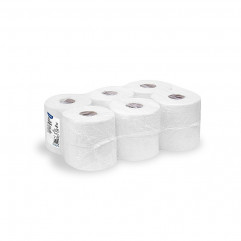 Toaletný papier (FSC Mix) 2vrstvý biely `JUMBO` Ø18cm 100m 445 útržkov [12 ks]
