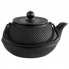 Konvica čaj ASIA so sitkom 17  x 14 cm, výška: 17 cm, 0,8 l zliatina, vo vnútri smaltovaná, udržiava čaj po dlhú dobu v teple, žiadna horkosť, farba čierna