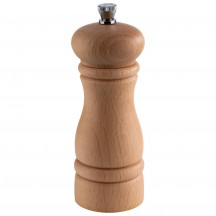 Mlynček korenie Ø 5,5 cm, výška: 15,5 cm drevo buk, svetlý keramický mlynček