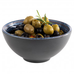 Miska LOOPS Ø 18,5 cm, výška: 8 cm, 1 l, melamin, farba vnútro tmavo modré, vonkajšok tmavo šedý