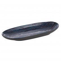 Tanier LOOPS 28 x 13,5 cm, výška: 4 cm melamin, farba vnútro tmavo modré, vonkajšok tmavo šedý