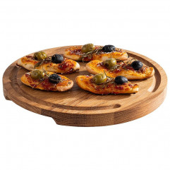 Podnos PIZZA Ø 34 cm, výška: 2 cm drevo dub olejovaný