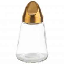 Dávkovač pochutín Ø 8,5 cm, výška: 15,5 cm 0,35 lt nádoba sklo, vrchnák nerez zlatý-Look