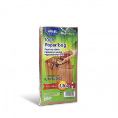 Papierové vrecko (FSC Mix) s bočným skladom hnedé 14+7 x 29 cm`1,5kg` [100 ks]