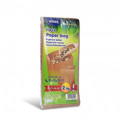 Papierové vrecko (FSC Mix) s bočným skladom hnedé 14+7 x 32 cm `2kg` [100 ks]