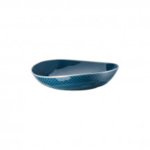 Tanier hlboký Junto Ocean Blue 22 cm porcelán modrý, relief zo spodu