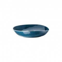 Tanier hlboký Junto Ocean Blue 22 cm porcelán modrý, relief zo spodu