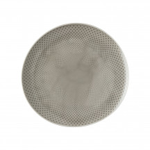 Tanier plytký Junto Pearl Grey 27 cm porcelán perleťovo sivý, relief spodok/vrch