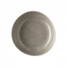 Tanier hlboký Junto Pearl Grey 25 cm porcelán perleťovo sivý, relief zo spodu