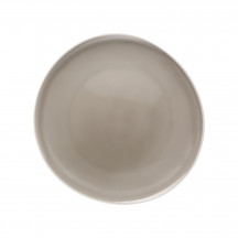 Tanier plytký Junto Pearl Grey 27 cm porcelán perleťovo sivý, relief zo spodu