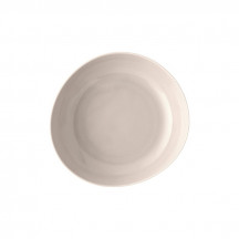 Tanier hlboký Junto Soft Shell 22 cm porcelán béžovo ružový, relief zo spodu