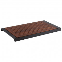 Doska na krájanie 58,5 x 35 cm, výška: 2 cm orechové tmavé drevo, olejované, s protišmykovými nožičkami