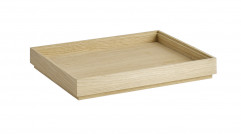Box/nádoba VALO 32,5x26,5cm, výška:4,5cm drevo dub svetlý olejovaný