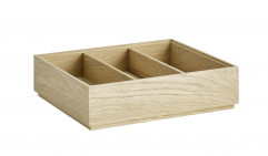 Box/nádoba VALO 32,5x26,5cm, výška:8,5cm drevo dub svetlý olejovaný