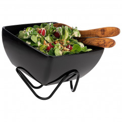 Stojan WAVE bufetový Ø 24 cm, výška: 13 cm, kov potiahnutý čiernym PVC