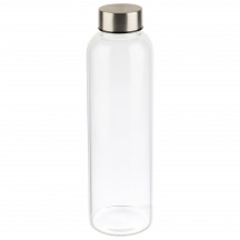 Fľaša na pitie Ø6,5cm, výška:23,5cm, 0,55lt, sklo/nerez