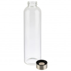 Fľaša na pitie Ø7cm, výška:26,5cm, 0,75lt, sklo/nerez