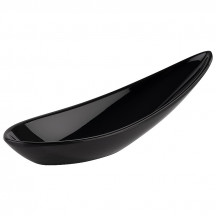Lyžica párty FRIENDLY 11 x 4,5 cm, výška: 4 cm PET, farba čierna recyklovaný materiál