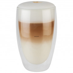 Pohár latte TWINZ dvojité steny 2 ks Ø 8,5 cm, výška 14 cm, 380 ml, sklo