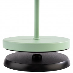 Lampa stolová MERLE, Ø 11 cm, výška: 30,5 cm, nabíjacia stanica, USB nabíjací kábal, dialkové ovládanie s batériou, kov, farba zelená