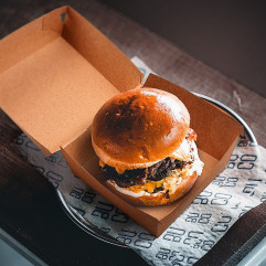 Burger box (PAP) kraft 115 x 115 x 78 mm [100 ks]