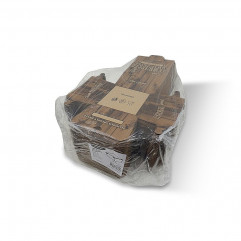 Burger box (mikrovlnitá lepenka) kraft s potlačou 150 x 150 x 95 mm [100 ks]