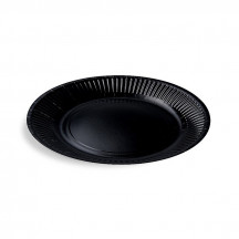 Papierový tanier (FSC Mix) čierny Ø23cm [10 ks]