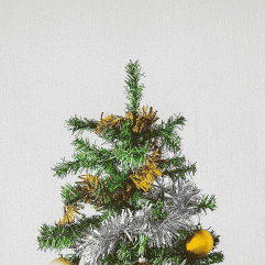 Dekoračná girlanda (PET) strieborná Ø11cm x 2m [1 ks]