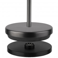 Lampa stolová JOSEF MINI, Ø 8 cm, výška: 20,5 cm, nabíjacia stanica, USB nabíjací kábal, dialkové ovládanie s batériou, kov, farba tmavý kov