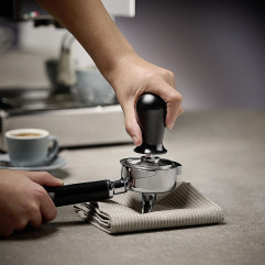 Tamper presovač  na kávu s reguláciou tlaku Ø 5,8 cm, výška: 10 cm, 0,35 kg nerez/hliník, čierny