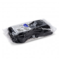 Vidlička (PP) opakovane použiteľná čierna 18,5cm [50 ks]