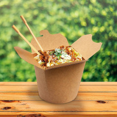 Food box Asia (PAP/PE) kraft 750ml/26oz [50 ks]