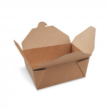 Food box (PAP/PE) nepremastiteľný kraft `M` 150 x 120 x 65 mm 1300ml [50 ks]
