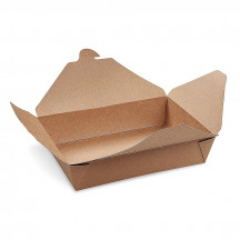 Food box (PAP/PE) nepremastiteľný kraft `L` 195 x 138 x 48 mm 1400ml [50 ks]