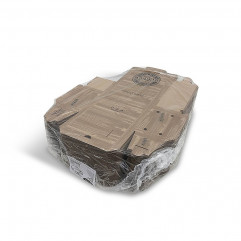 Burger box (mikrovlnitá lepenka) 2dielny kraft s potlačou 210 x 160 x 100 mm [100 ks]