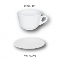 Podšálka čaj / cappuccino ROMA stohovateľná 14 cm biela