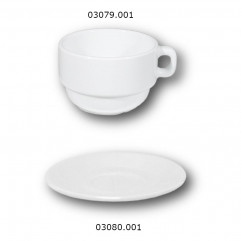 Podšálka čaj / cappuccino ROMA 15 cm biela