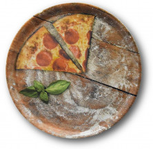 Tanier NAPOLI SLICE DEKOR pizza 31 / 1,7 cm farebný