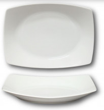 Tanier TOKIO hranatý hlboký 34 x 24,5 cm / 37 x 3,5 cm biely