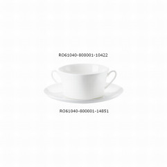 Podšálka cappuccino Jade 18 cm Bone China biela