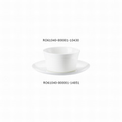 Podšálka cappuccino Jade 18 cm Bone China biela