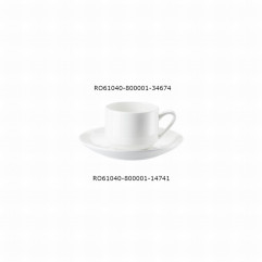 Šálka káva stohovateľná Jade 7,5 cm Bone China biela