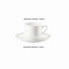 Šálka čaj stohovateľná Jade 0,29 l Bone China biela