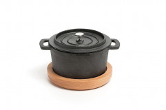 Podnos malý drevo Ø15cm, výška:2,5cm, drevo pre 7501, 7502, 7504, 7505, 7508, 7509